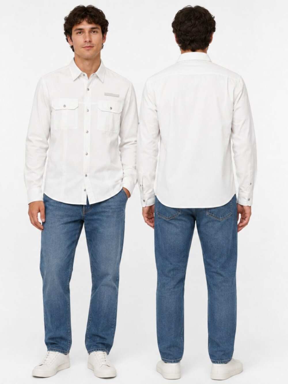 Armani Exchange White Button Up Size Medium